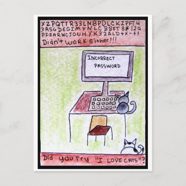 Cat Hackers  Postcard (Front)