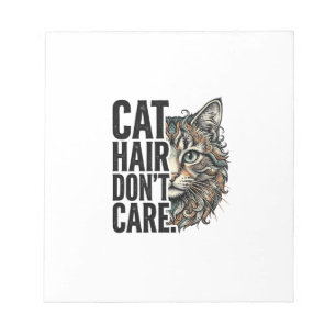 Cat Hair Don’t Care Vintage Engraving Cat Shirt De Notepad