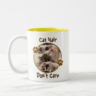 Cat Hair Don't Care Personalised Mug