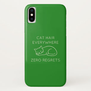 Cat hair zero regrets iPhone x case