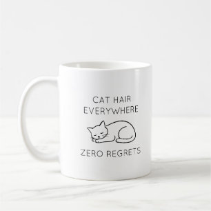 Cat hair zero regrets coffee mug