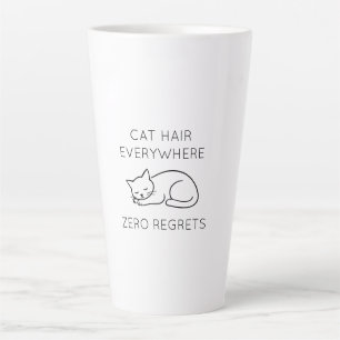 Cat hair zero regrets latte mug