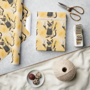 Cat Hairdresser Pet Grooming for Cat lovers Wrapping Paper