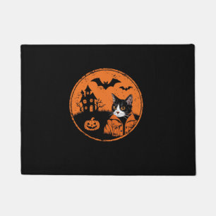 Cat Halloween Art 2024 Kitten Cats Men Women Kids Doormat