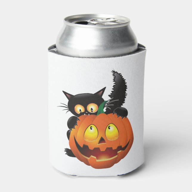 CAT HALLOWEEN    CAN COOLER (Can Front)