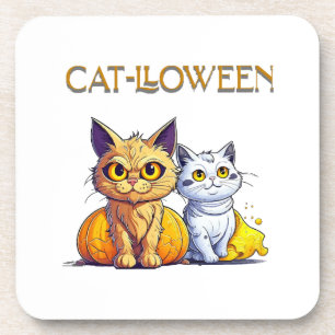 Cat Halloween Coaster