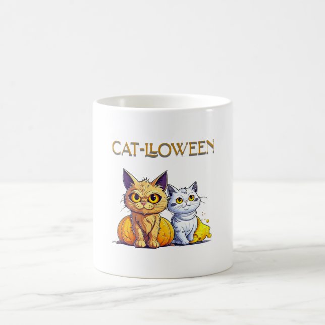 Cat Halloween  Coffee Mug (Center)