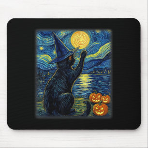 Cat Halloween Funny Black Cats Lover For Men Women Mouse Pad