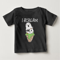 Cat Halloween Ghost I Scream Ice Cream Pun