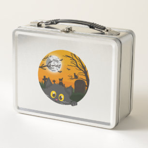 Cat Halloween Kitten Halloween Costume Metal Lunch Box