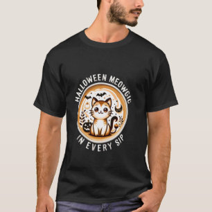 Cat Halloween Latte Coffee Kitten Lovers Men Women T-Shirt