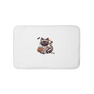 Cat Halloween Mummy Cute Cat Kids Bath Mat
