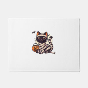 Cat Halloween Mummy Cute Cat Kids Doormat