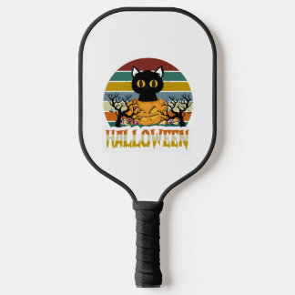 Cat Halloween Pickleball Paddle