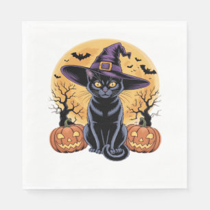 Cat Halloween Pumpkin Essential T-Shirt Napkin