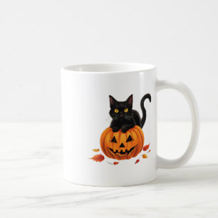Cat Halloween Pumpkin For Women Men Kids Coffee Mug
