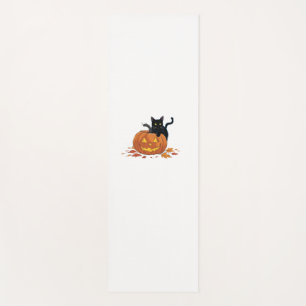 Cat Halloween Pumpkin For Women Men Kids Yoga Mat