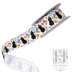 Cat Halloween Satin Ribbon