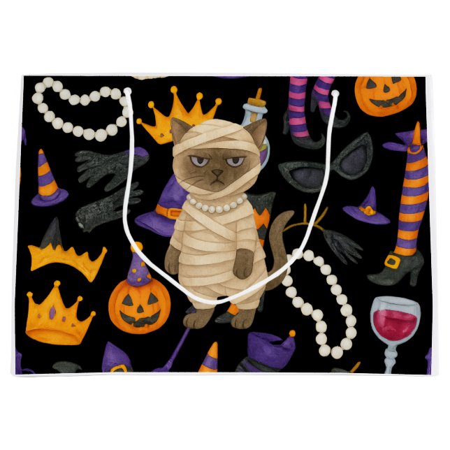 Cat Halloween  Small Gift Bag (Front)