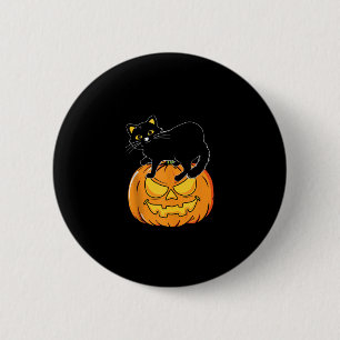 Cat Halloween Spooky Kitten Lover Trick Or Treat K 6 Cm Round Badge