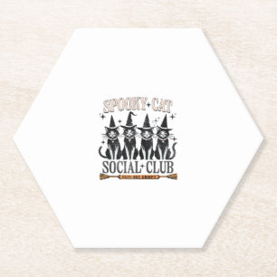 Cat Halloween Spooky Kitten Lover Trick Or Treat K Paper Coaster