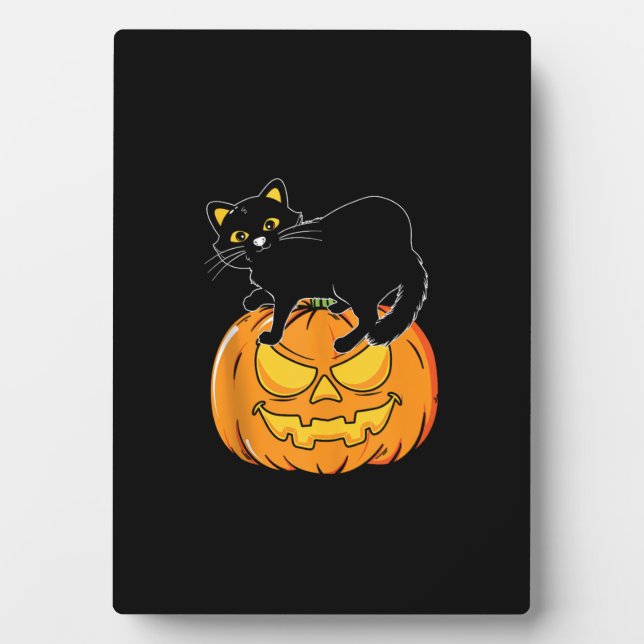 Cat Halloween Spooky Kitten Lover Trick Or Treat K Plaque (Front)