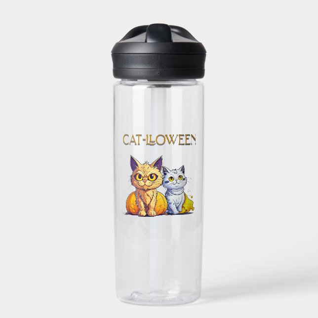 Cat Halloween  Water Bottle (Front)