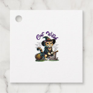 Cat Halloween Witch Costume Farmer Family Kids Tod Favour Tags