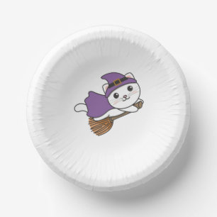 Cat Halloween Witch Kids Witch Costume Paper Plate