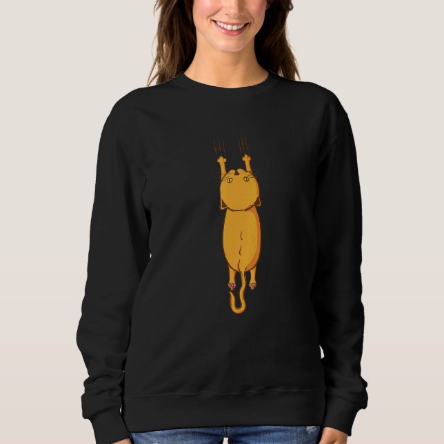 Cat Hangs On Sweatshirt (Front)