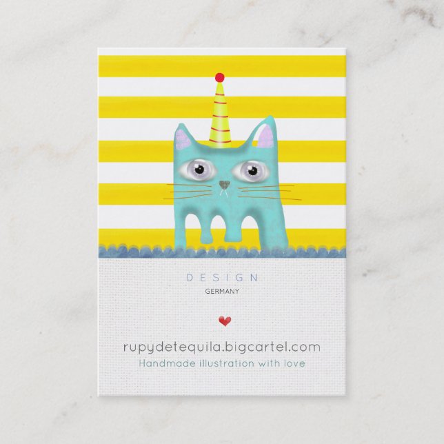 Cat happy birthday cards party (Front)