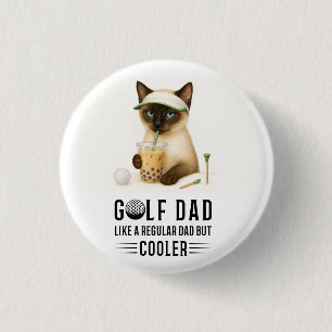CAT  Happy Father' Day for Cat Dad Cat Lovers 3 Cm Round Badge