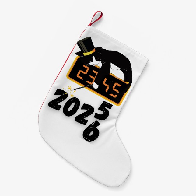  Cat happy new years socks (Front (Hanging))