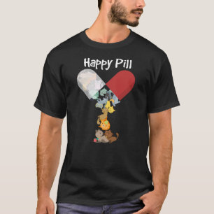 Cat Happy Pill Shirt Cat Mom Dad Gift