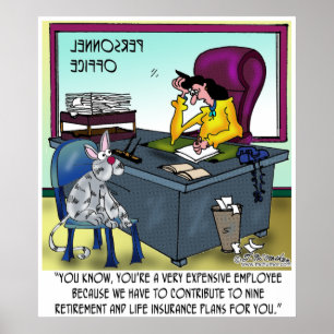 Cat Has 9 Life Insurance Plans Poster