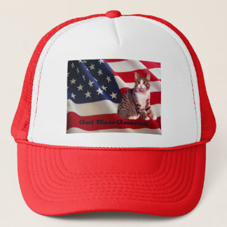 Cat Hat God Bless America