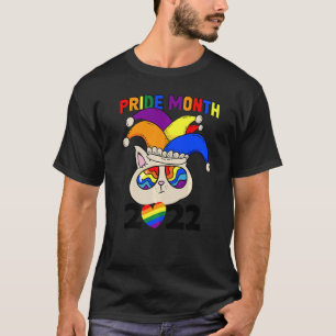 Cat Hat Rainbow Gay Pride Month Pride Month 2022 L T-Shirt