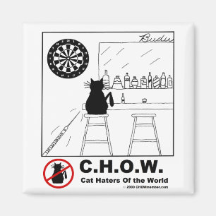 Cat Haters Dartboard Magnet