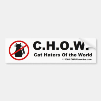 Cat Haters Of the World Bumper Sticker