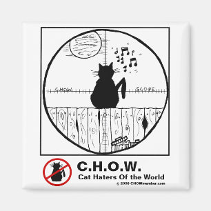Cat Haters Scope Cartoon Magnet