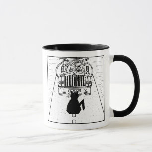 Cat Haters Truck Cartoon Mug