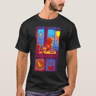 Cat having marmalade for breakfast orange citrus T-Shirt