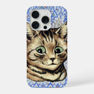Cat head drawing by Louis Wain iPhone 15 Pro Case