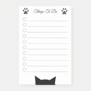 Cat Head & Paws Things To Do Post-it Notes
