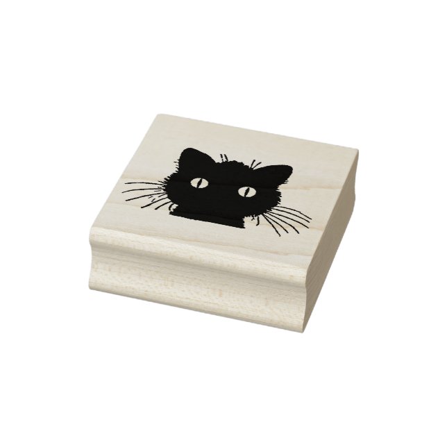 Cat Head Silhouette Rubber Stamp (Stamp)