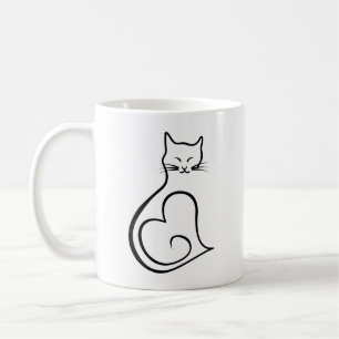 Cat - Heart Coffee Mug