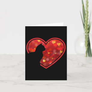 Cat Heart Cute Funny Gift For Cat Lovers Women Men Card