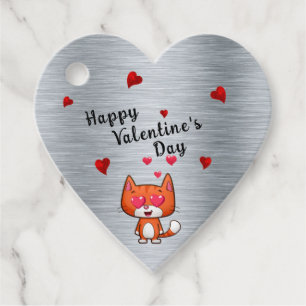 Cat heart favour tags