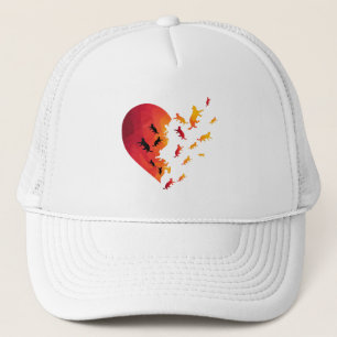 Cat Heart Funny Graphic Animal Gifts For Cat Lover Trucker Hat