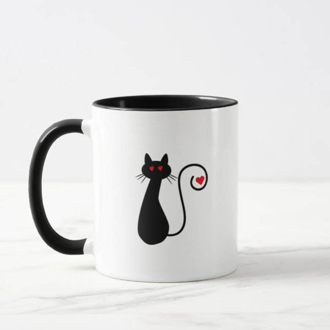 Cat Heart Mug (Left)